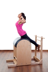 (Radhika doing a Back Extension on the Ladder Barrel)