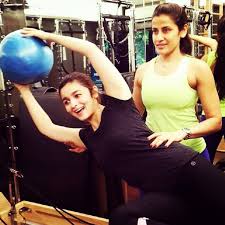 Alia Bhatt having fun doing Pilates with Yasmin